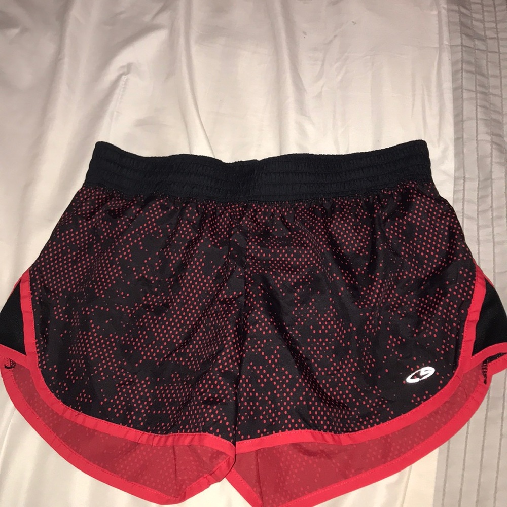 Small black & red Champion running shorts